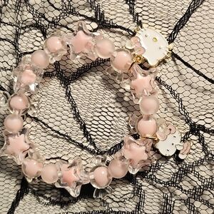 Hello Kitty Pink Beaded Bracelet